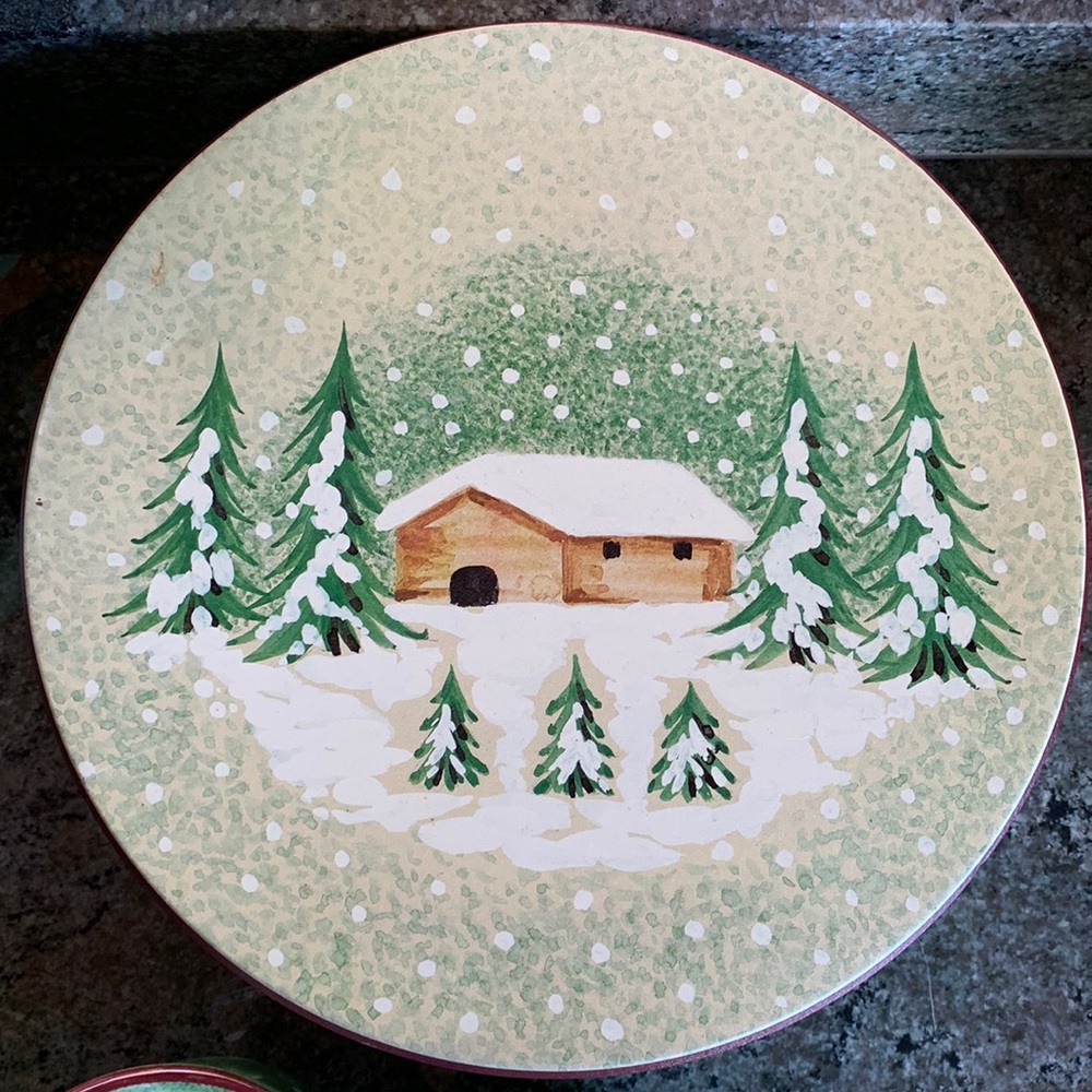 The Cellar Log Cabin set of 3 nesting tins & lids
